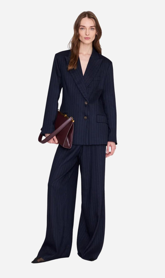 Anine Bing | Aretha Blazer - Navy Pinstripe
