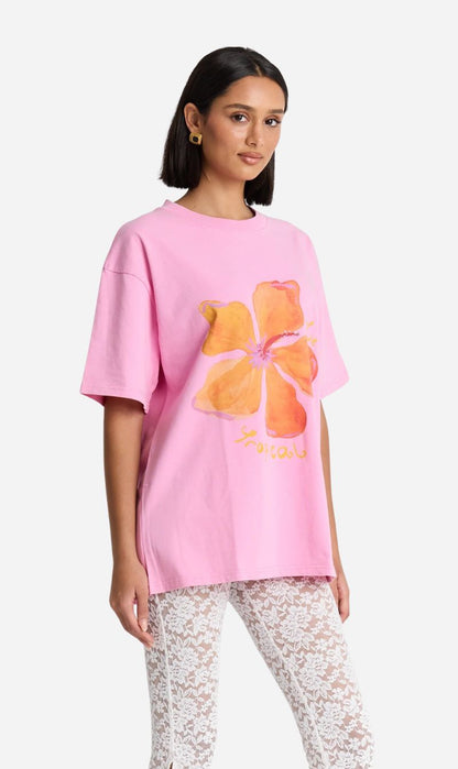 Maku The Label | Le Fleur Tropical Oversized Tee - Pink