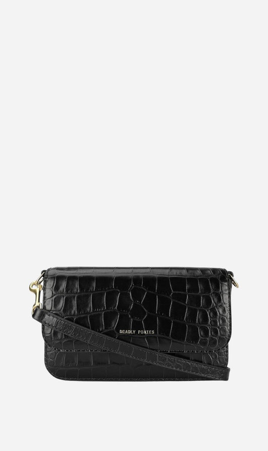 Deadly Ponies | D-Rex Clutch - Black Croc