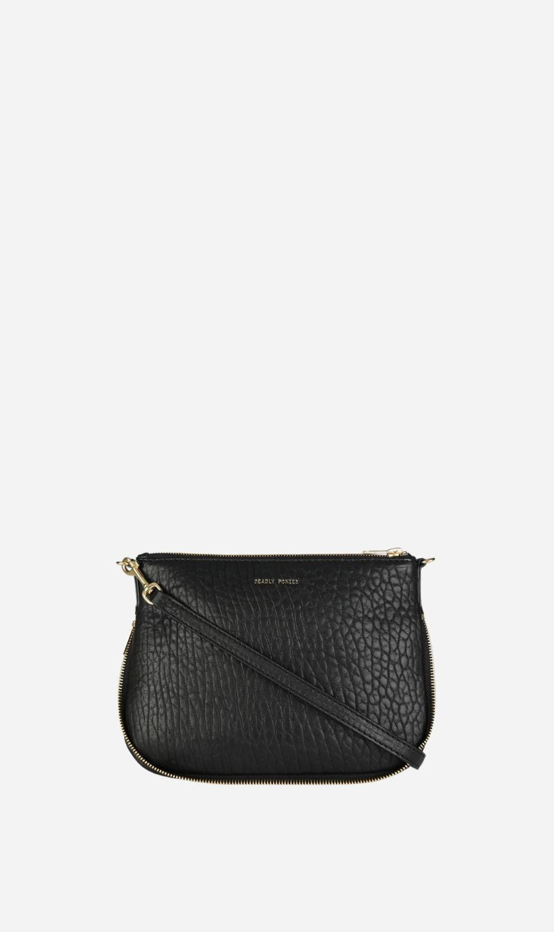 Deadly Ponies | Gator Crossbody - Black Bulle / Brass
