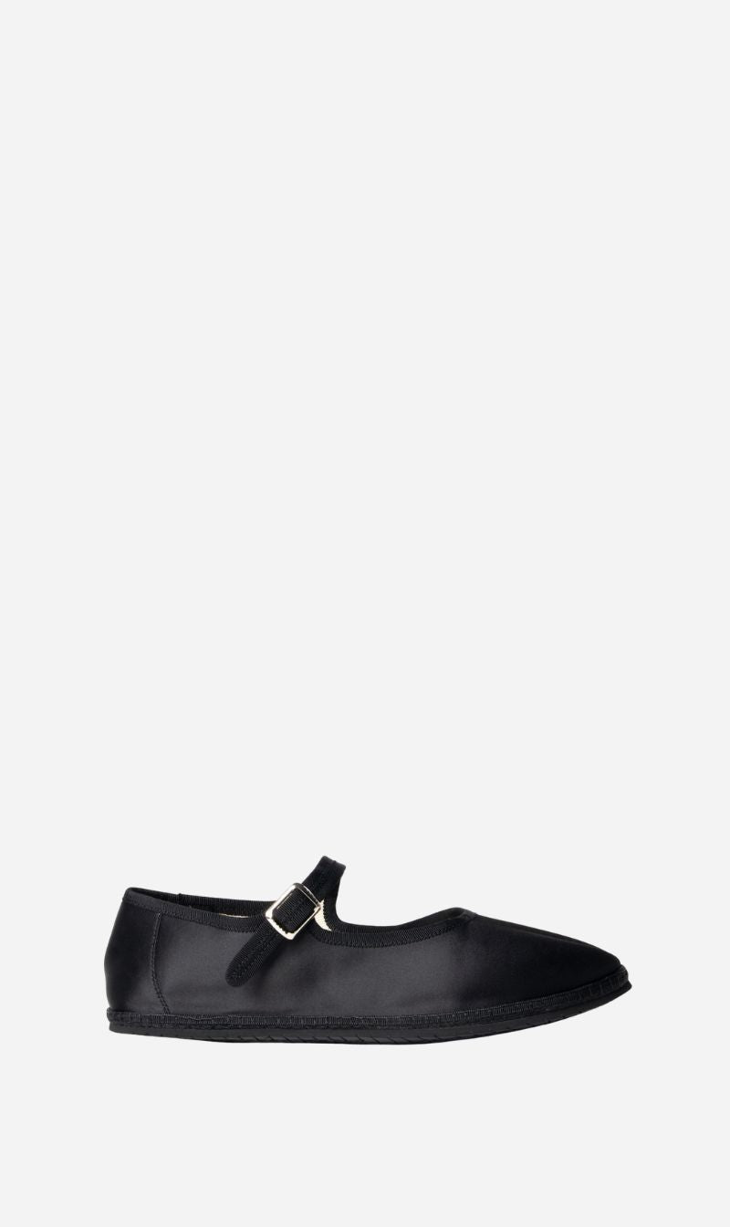 La Tribe | Sofia Flat - Black Satin