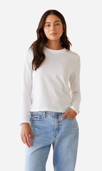 Dear Dylan | Long Sleeve Tee - Blanc