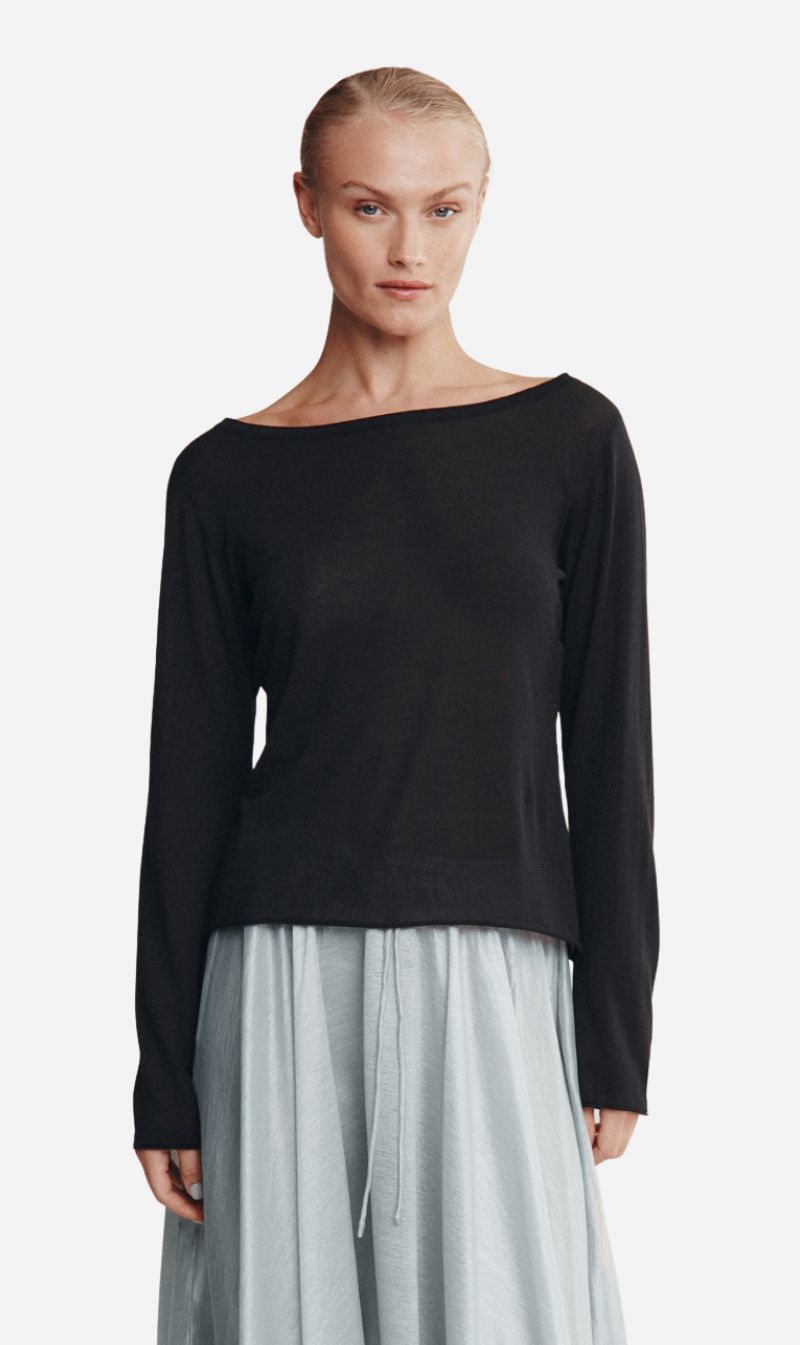 Marle | Jill Knit Top - Black