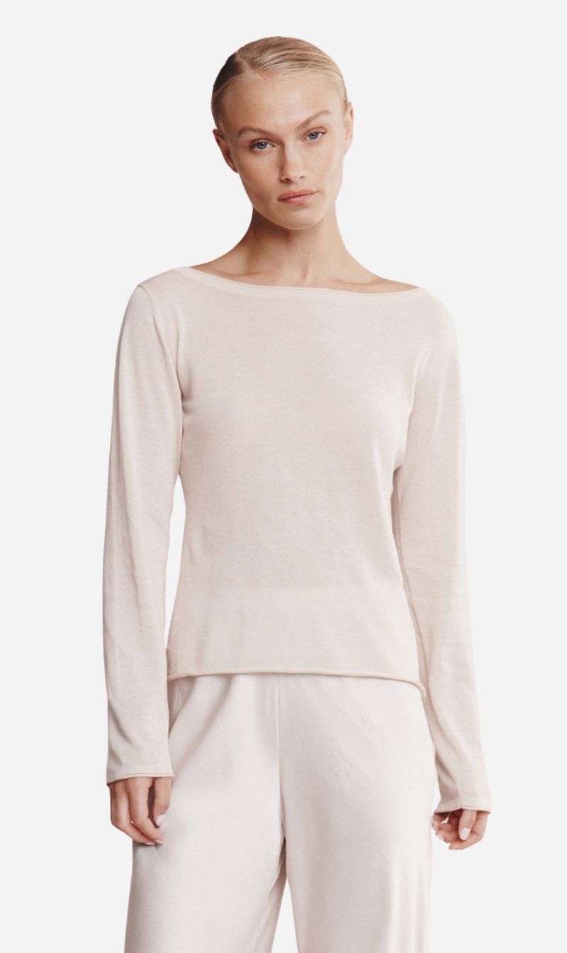 Marle | Jill Knit Top - Pearl
