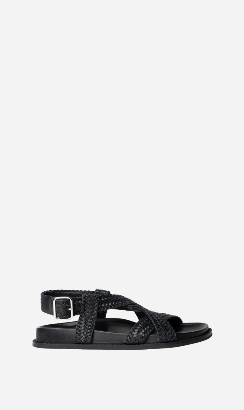 La Tribe | Amara Braided Sandal - Black
