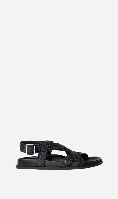 La Tribe | Amara Braided Sandal - Black