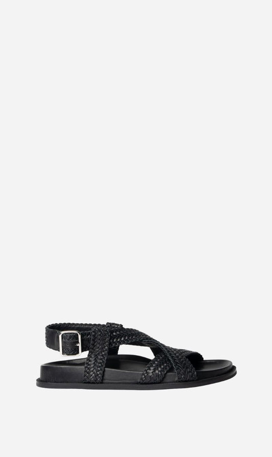 La Tribe | Amara Braided Sandal - Black