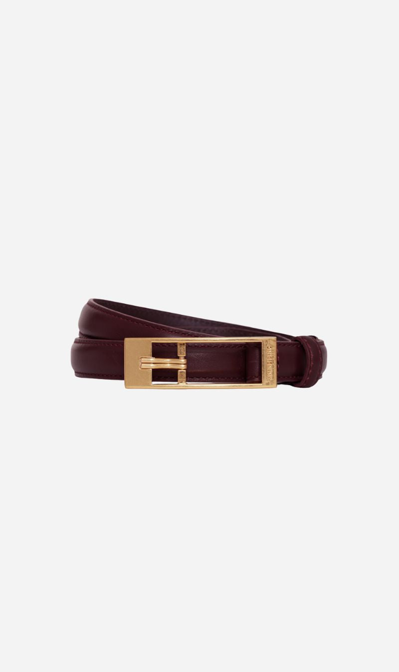 Anine Bing | Elly Belt Smooth Leather - Fig