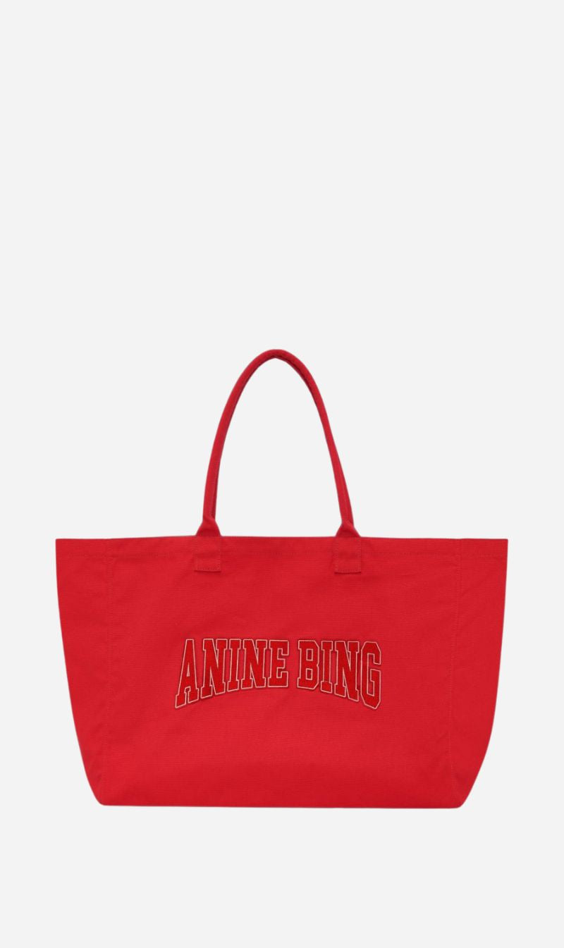 Anine Bing | Leo Canvas Tote - Tango Red
