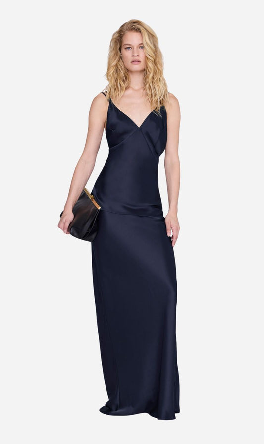 Anine Bing | Bar Maxi Skirt - Navy