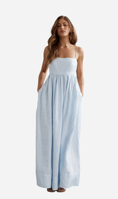 Caitlin Crisp | Lottie Dress - Blue Stripe
