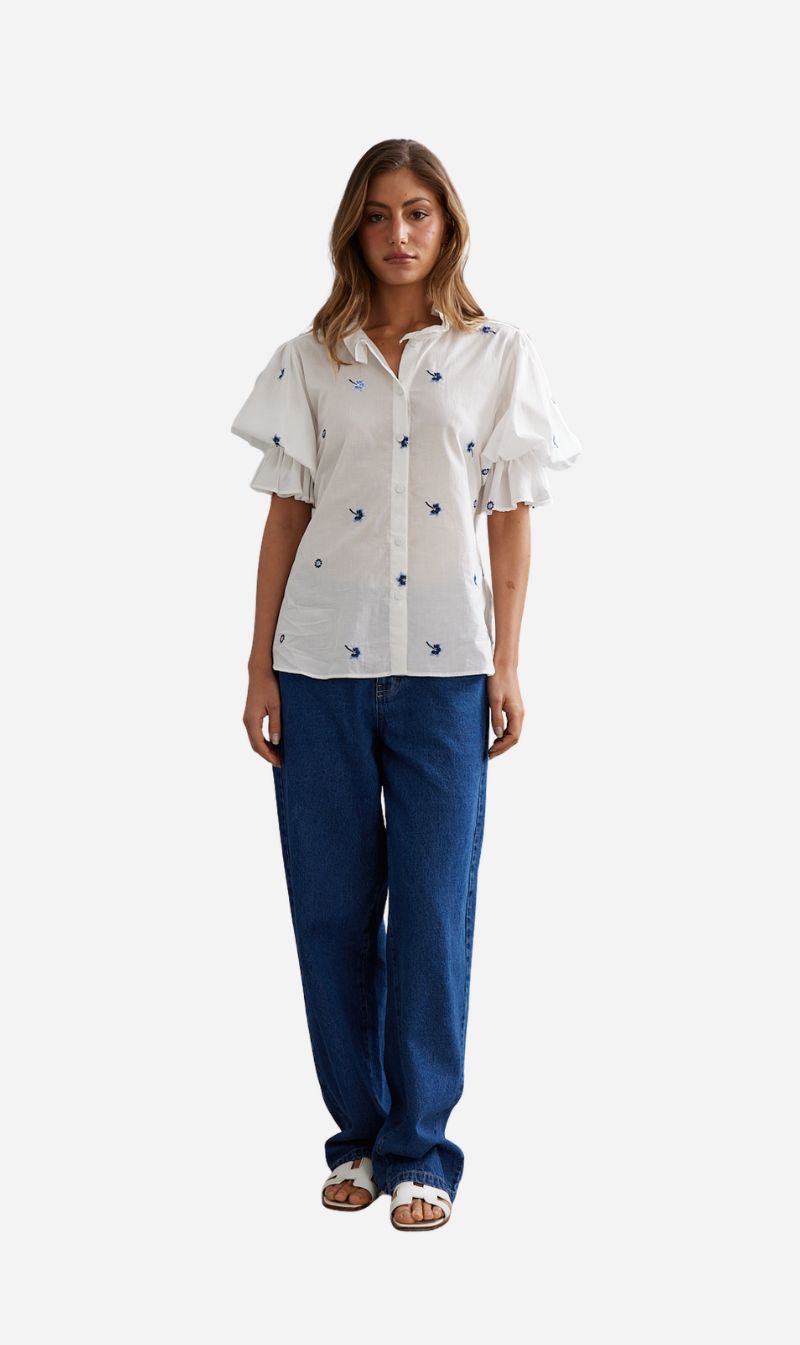 Caitlin Crisp | Soho Blouse - Bluebell Voile
