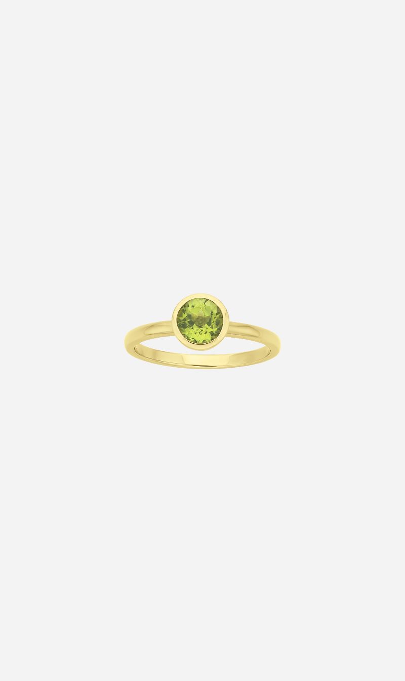 Zoe & Morgan | Mon Petit Stacker Ring - Gold With Peridot