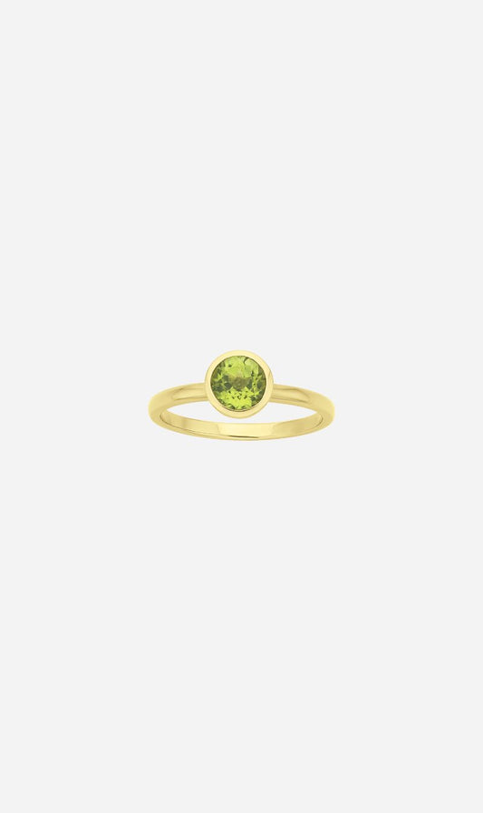 Zoe & Morgan | Mon Petit Stacker Ring - Gold With Peridot