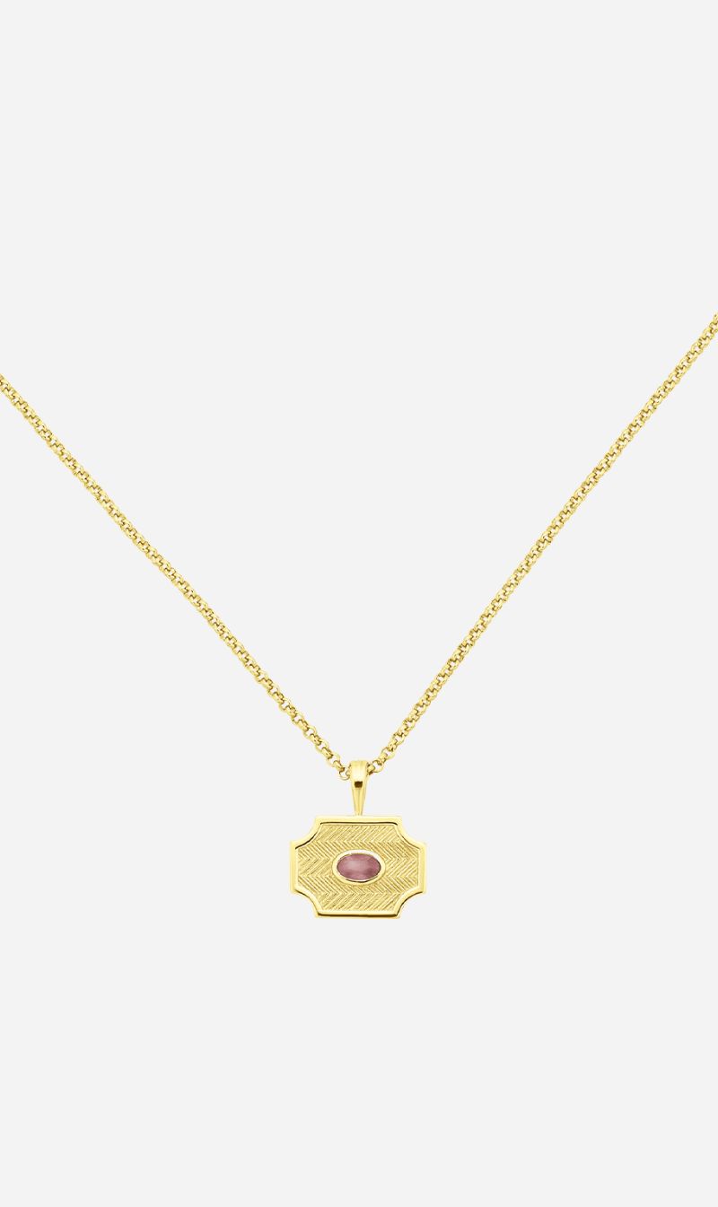 Zoe & Morgan | Soul Sister Necklace - Gold With Pink Tourmaline