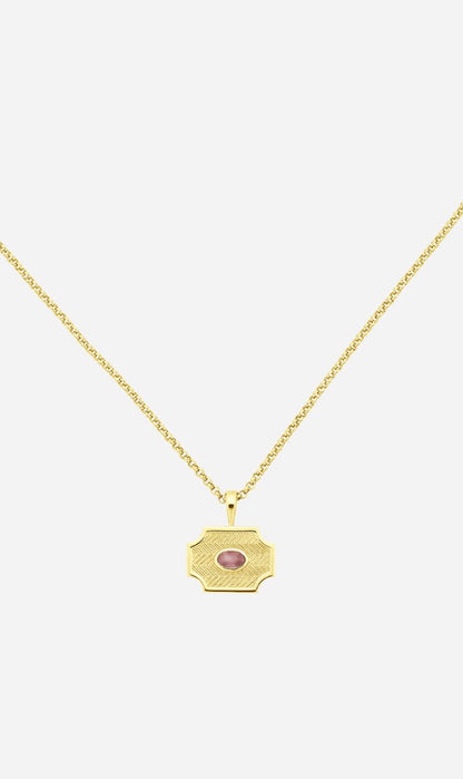 Zoe & Morgan | Soul Sister Necklace - Gold With Pink Tourmaline
