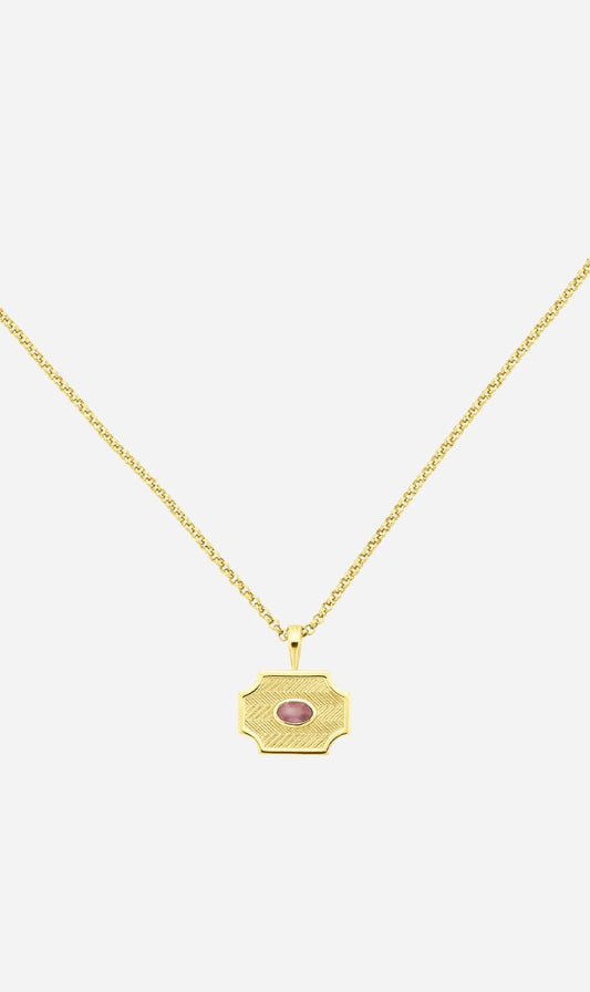 Zoe & Morgan | Soul Sister Necklace - Gold With Pink Tourmaline