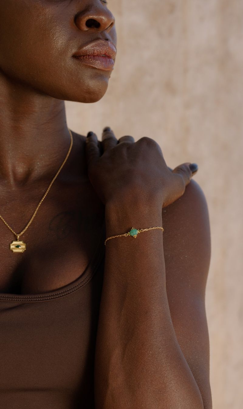 Zoe & Morgan | Soul Sister Necklace - Gold With Chrome Diopside
