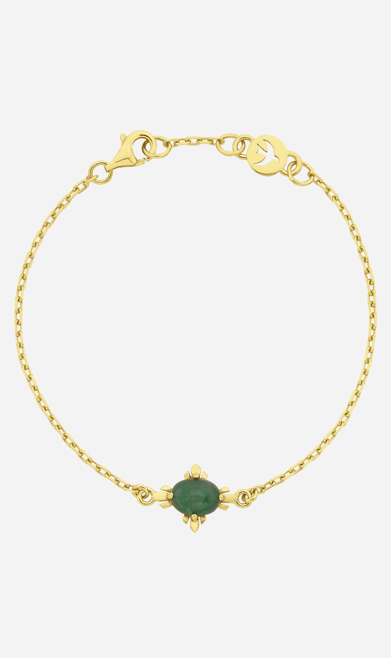 Zoe & Morgan | Farah Bracelet - Gold With Emerald