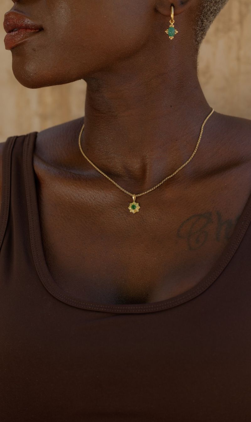 Zoe & Morgan | Sitara Necklace - Gold With Chrome Diopside