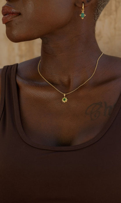 Zoe & Morgan | Sitara Necklace - Gold With Chrome Diopside