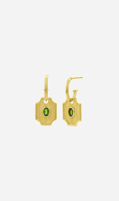 Zoe & Morgan | Soul Sister Hoop - Gold Chrome Diopside