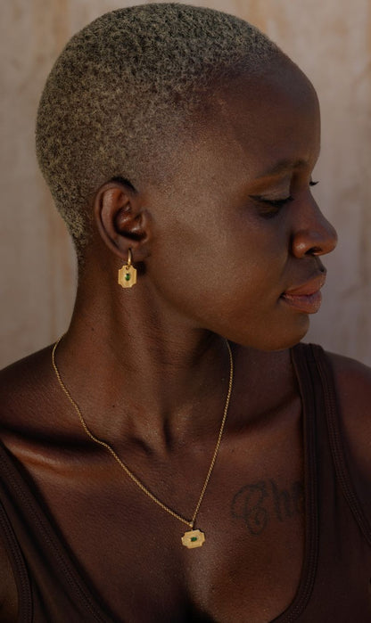 Zoe & Morgan | Soul Sister Hoop - Gold Chrome Diopside