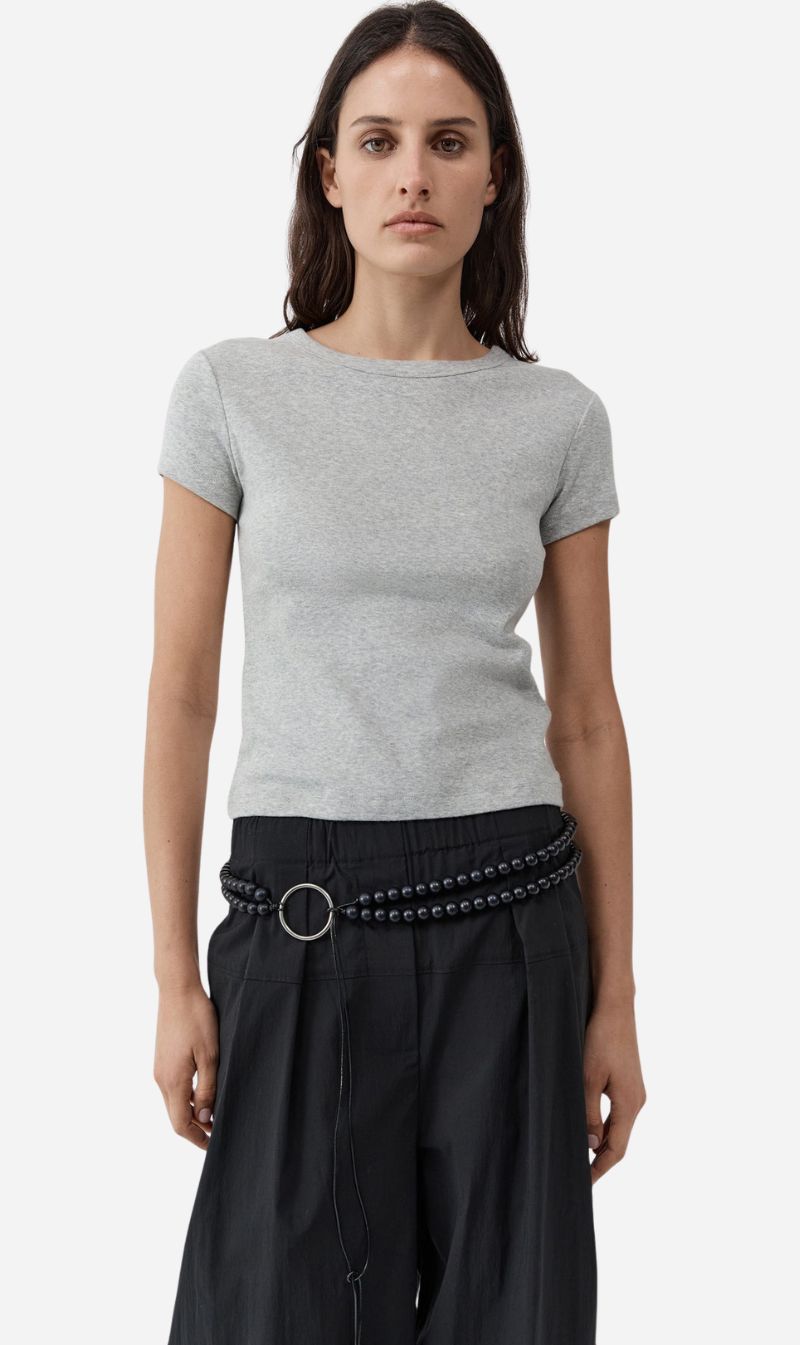 St Agni | Organic Cotton Baby Tee - Grey Marle