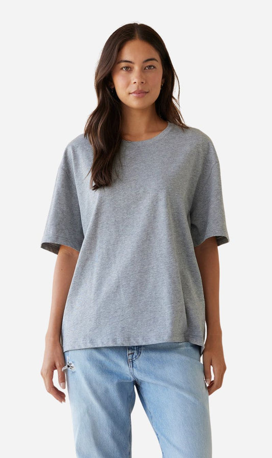 Dear Dylan | Oversized Tee - Grey Marle