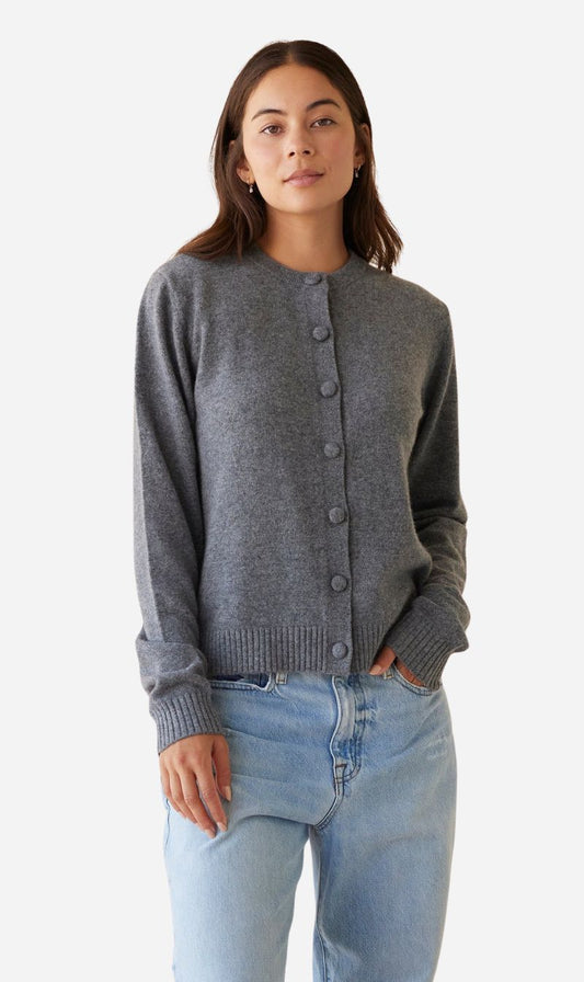 Dear Dylan | Cashmere Cardigan - Ash Marle