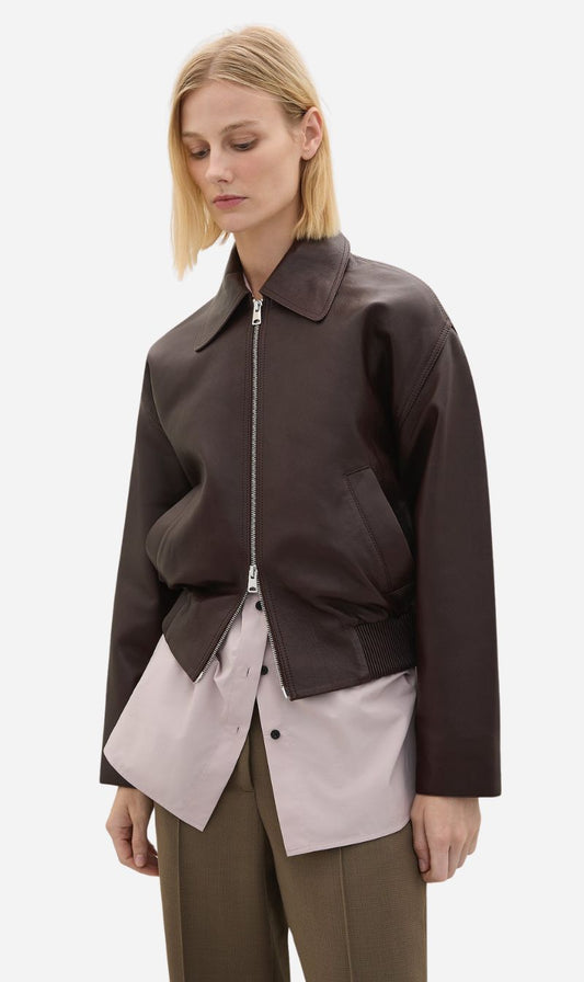 A.Emery | Vroman Leather Jacket - Mahogany