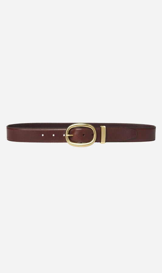 Frame Denim | The Rounded Buckle Belt - Dark Brown