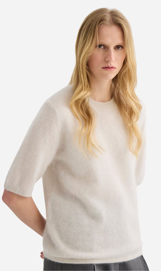 Laing | Brushed Cashmere T.Shirt - Oyster