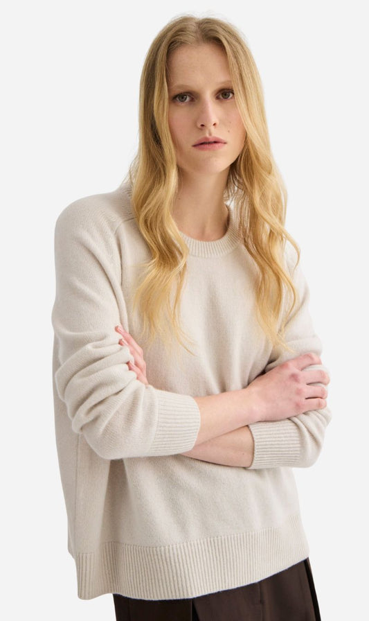 Laing | Cashmere Oversized Crewneck - Oyster