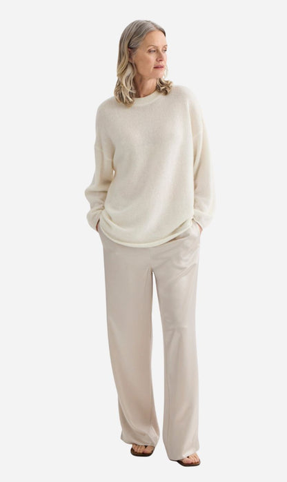 Laing | Alpaca Sweater With Tie - Ivory