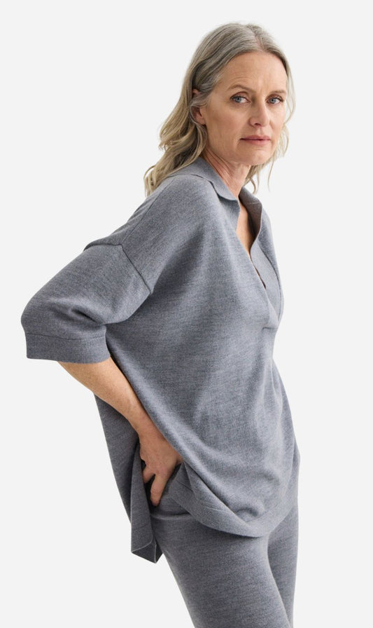 Laing | Relaxed Polo - Grey Marle