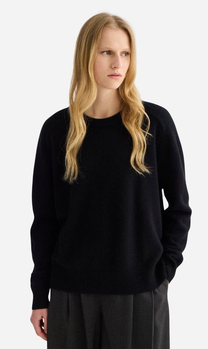 Laing | Cashmere Oversized Crewneck - Black