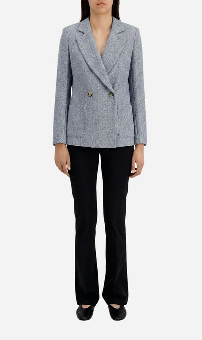 Harris Wharf London | Blazer With Shoulder Pads - Denim