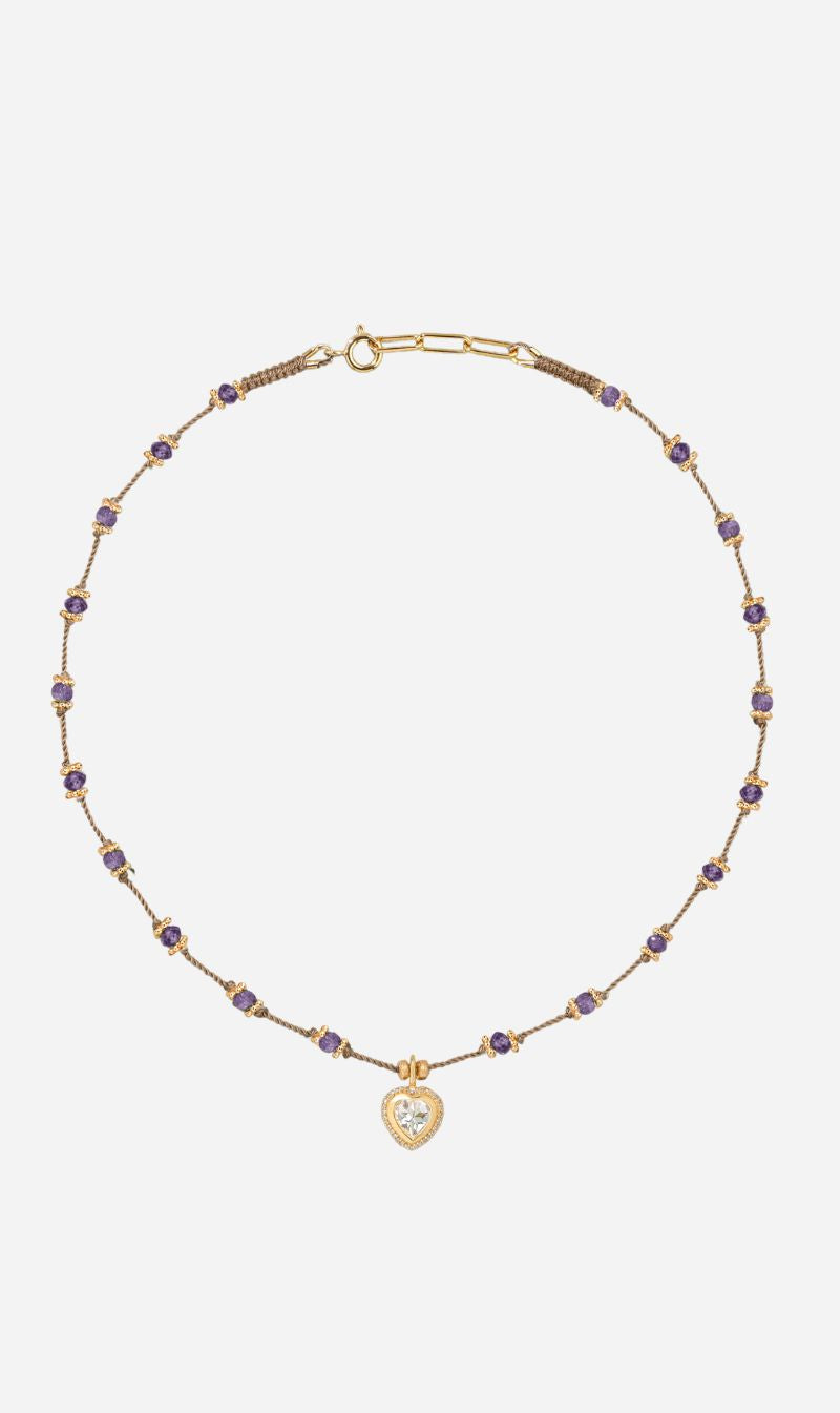 Tityaravy | Gina Necklace - Amethyst / Topaz / Diamond