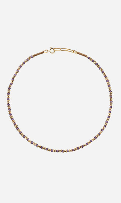 Tityaravy | Kamala Necklace - Beige / Amethyst