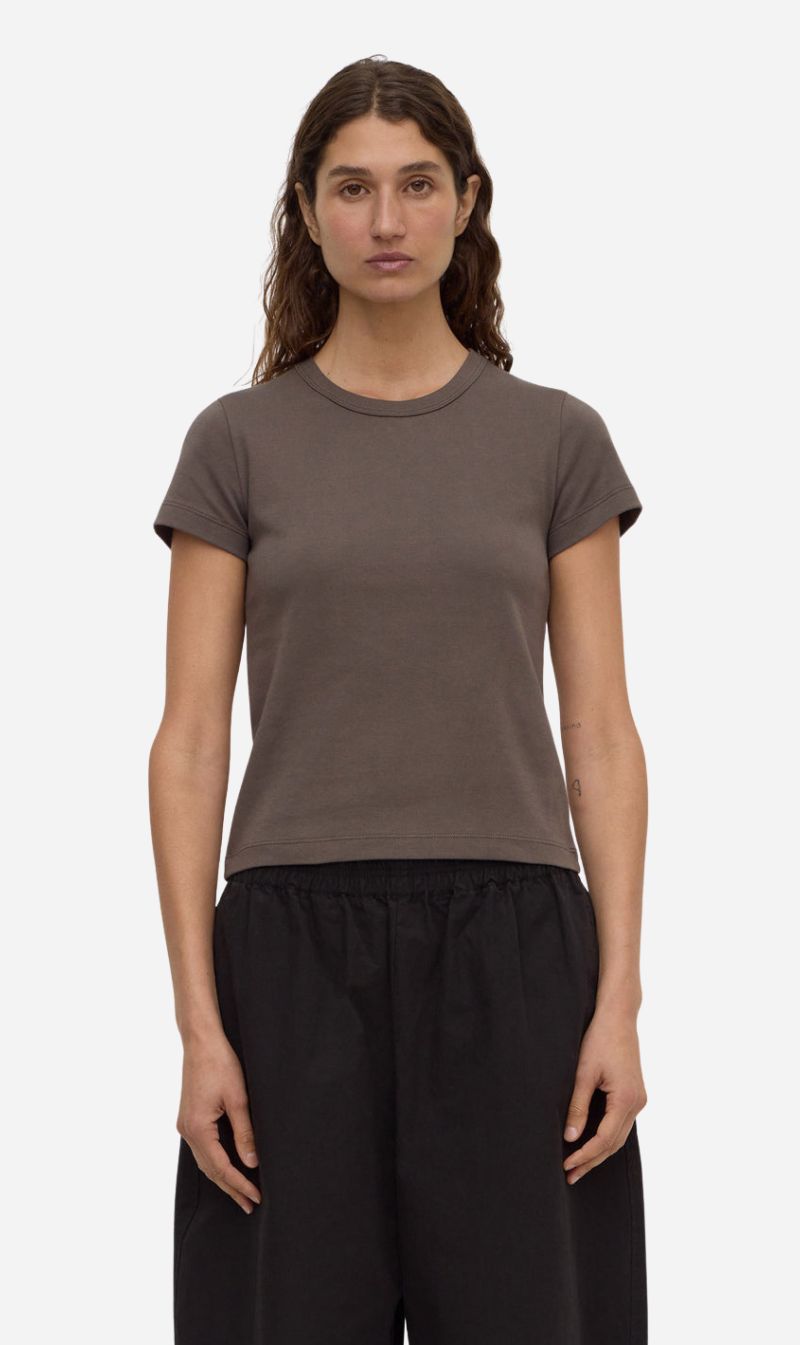 Assembly Label | Lyla Cap Sleeve Tee - Bark