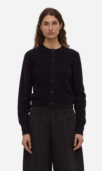 Assembly Label | Carina Merino Wool Long Sleeve Cardigan - Black