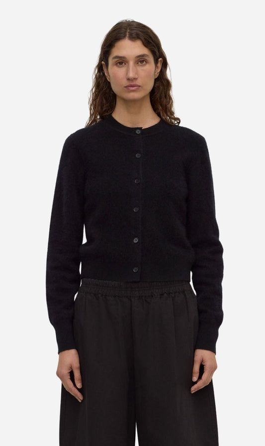 Assembly Label | Carina Merino Wool Long Sleeve Cardigan - Black