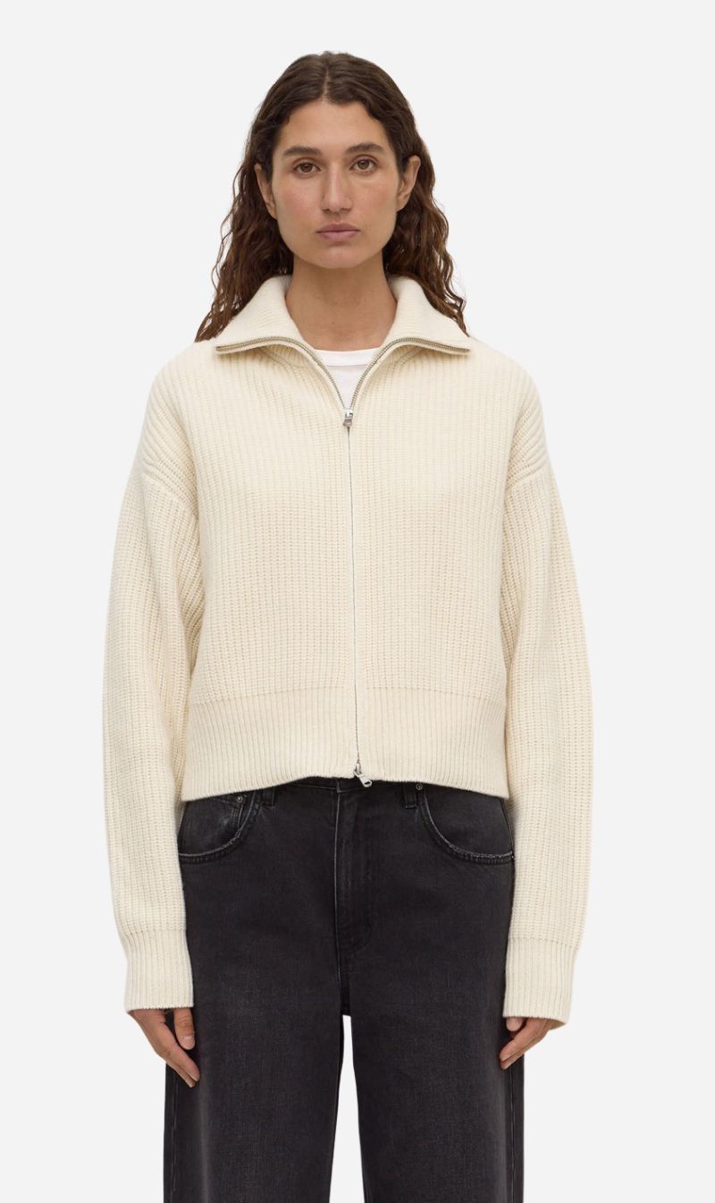 Assembly Label | Kaia Wool Zip Sweater - Antique White