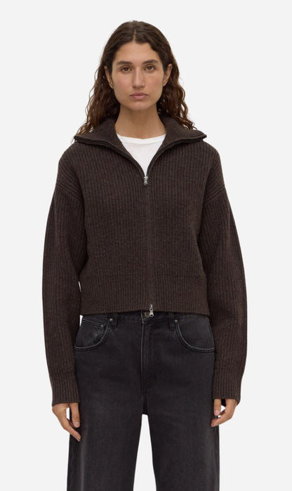 Assembly Label | Kaia Wool Zip Sweater - Ganache Marle