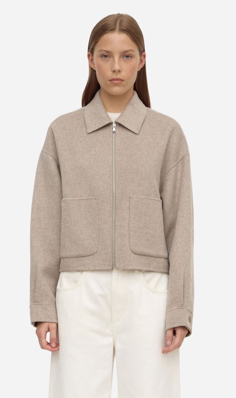 Assembly Label | Dallas Wool Jacket - Pebble