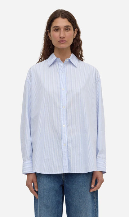 Assembly Label | Avoca Stripe Long Sleeve Shirt - Blue / White