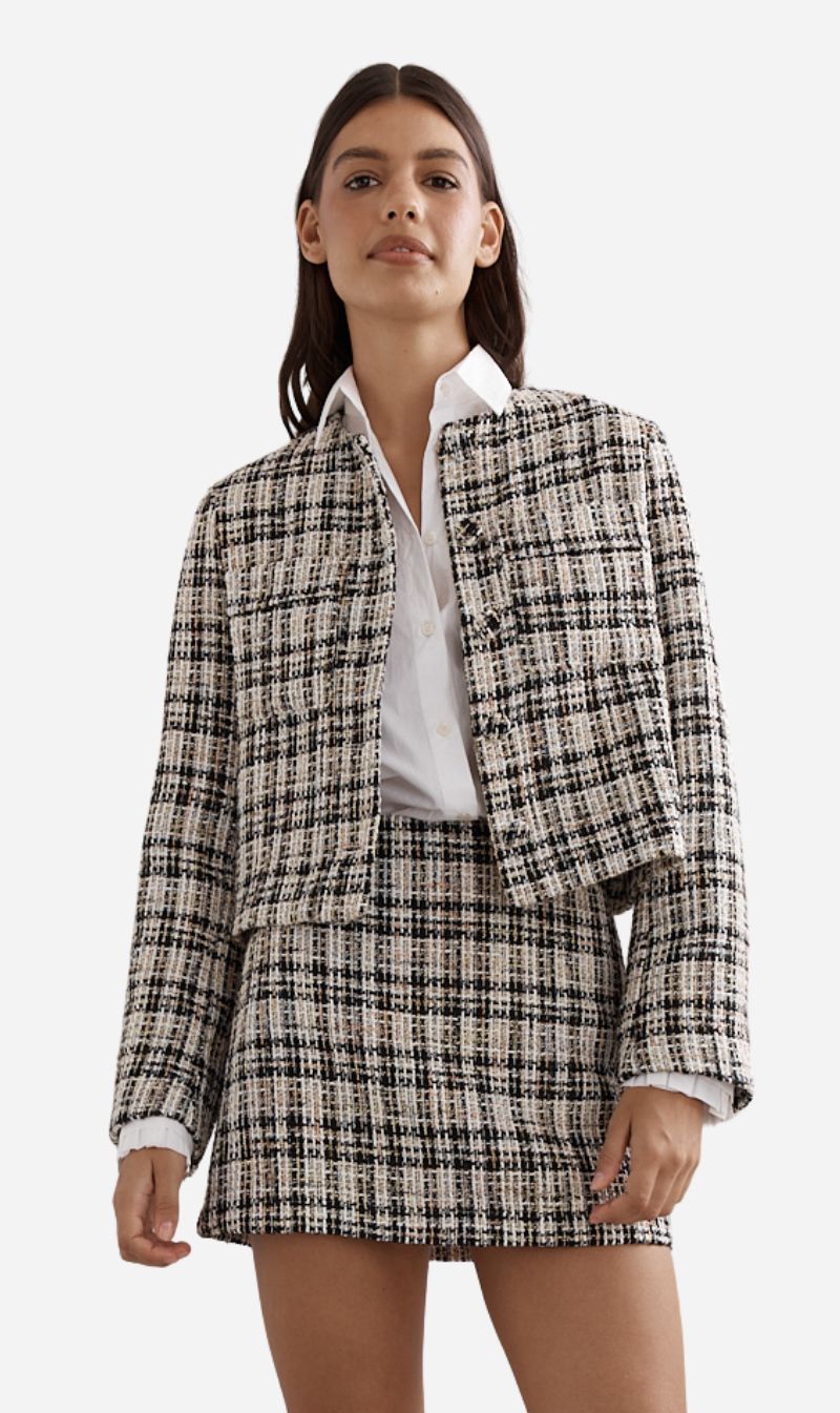 Caitlin Crisp | Twiggy Jacket - Onyx Tweed