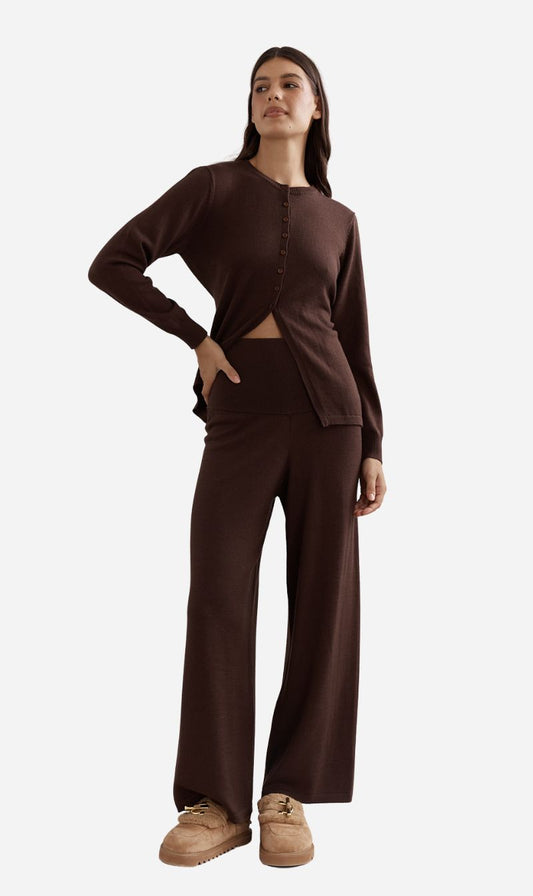 Caitlin Crisp | Angelina Merino Pant - Chocolate