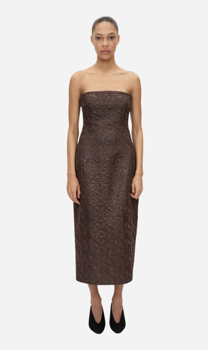 Camilla & Marc | Rennick Strapless Midi Dress - Chocolate